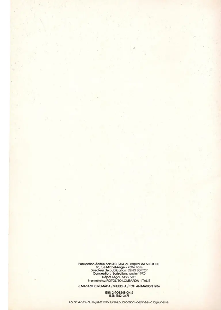 anime comics – album bd sfc 2 01