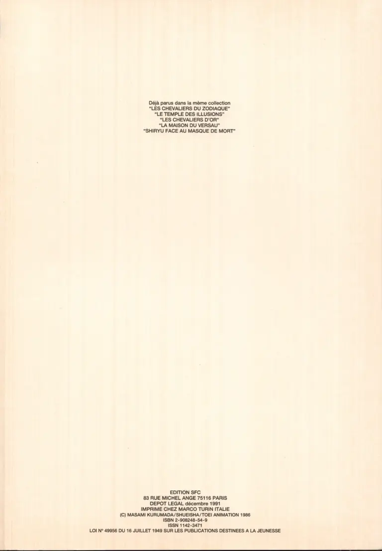 anime comics – album bd sfc 6 01